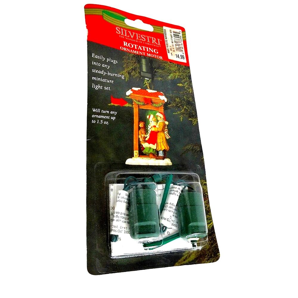 Vintage Silvestri Rotating Ornament Motor 2-Pack Christmas New